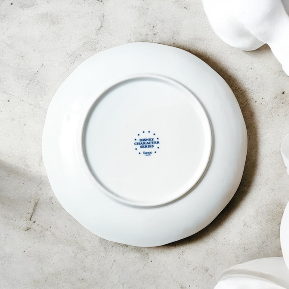 Vintage Sango Disney Plate Mickey Mouse And Donald Duck Blue White What's Wrong - Picture 3 of 3